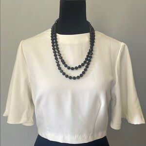 Black beads necklace vintage beads with a little sparkle